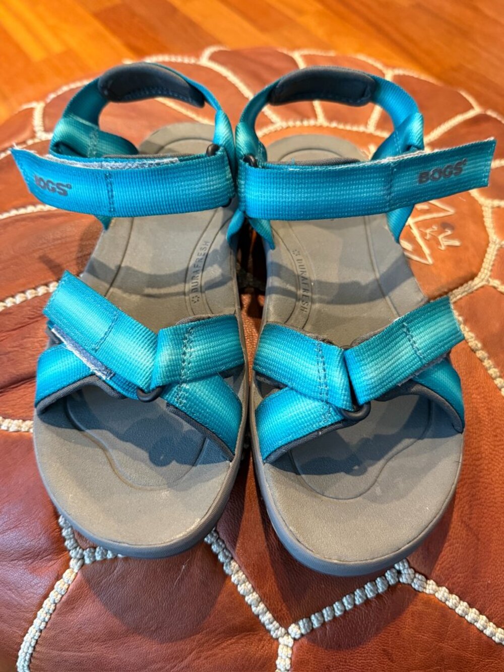 BOGS Rio Sunrise Sport Sandals Teal Youth Size 5 EU 38